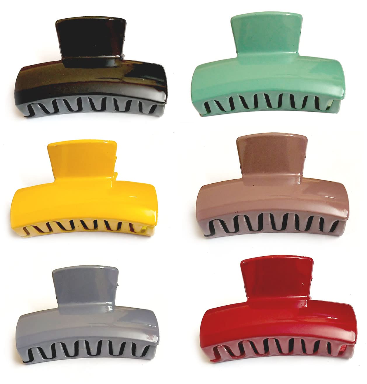 BHARATGAURAV - XL Jumbo Big Hair Clips for Women & Girls, Pack of 3 | Colorful Acrylic Hair Accessories | Perfect for Parties, Weddings & Everyday Styling