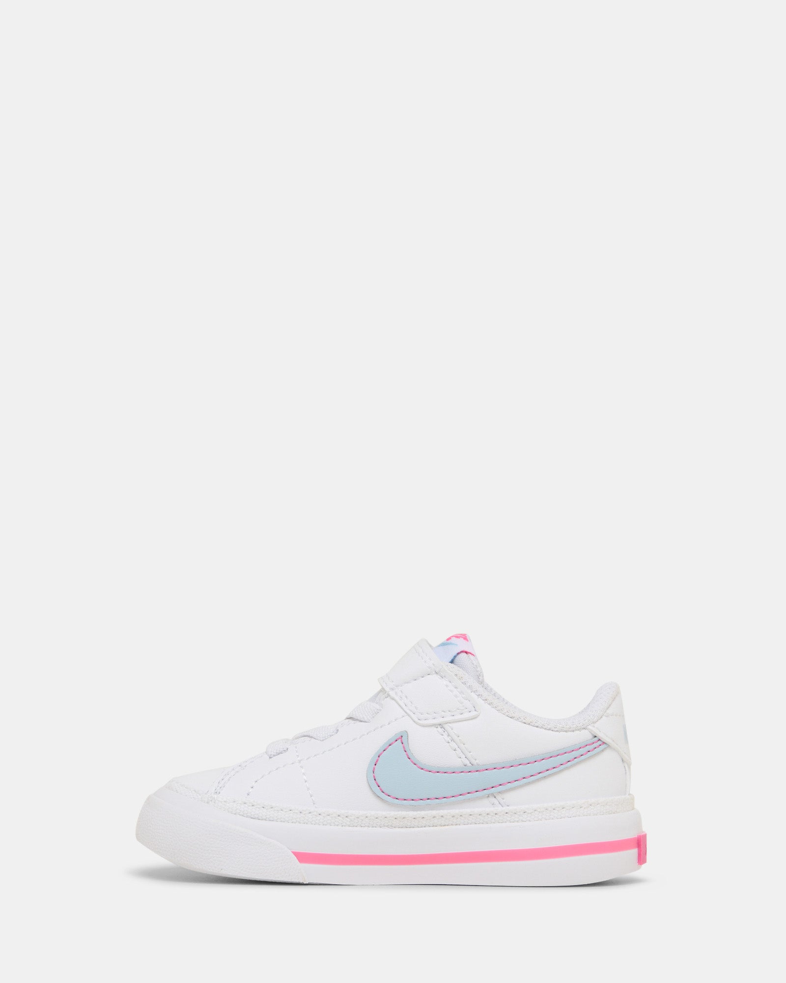 Nike Court Legacy Infant Sneakers - White/Light Armory Blue/Pinksicle - Comfortable & Stylish Baby Shoes for Casual Wear & Playtime