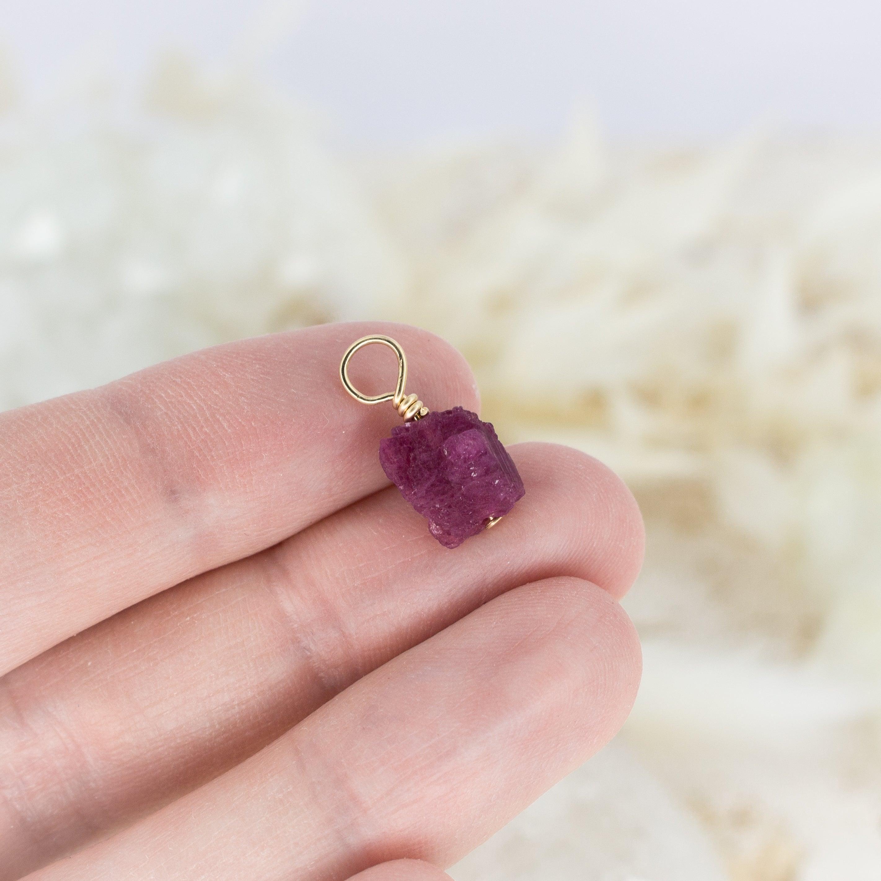 Natural Raw Pink Tourmaline Crystal Pendant Necklace - Healing Stone Jewelry for Women - Perfect for Meditation, Energy Work & Spiritual Gifts