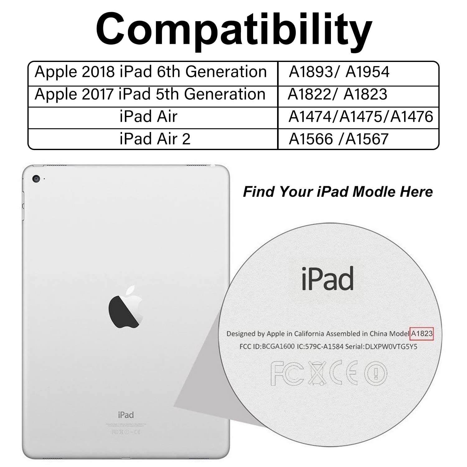 Shockproof Kids iPad Case for iPad 6th/5th Generation & iPad Air/Air 2 (9.7 Inch) - Durable Silicone Cover with Tempered Glass Screen Protector & Hand Strap - Perfect for School, Travel, and Home Learning