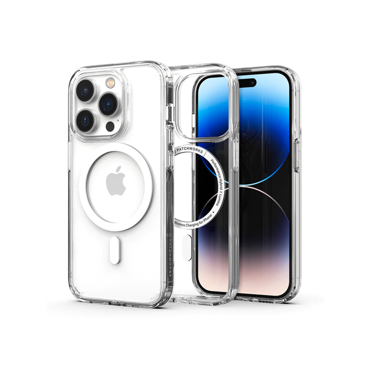 Patchworks Lumina MagSafe Transparent Case for iPhone 14 Pro - Slim Protective Cover with Magnetic Alignment for Wireless Charging | Perfect for Everyday Use, Work & Travel