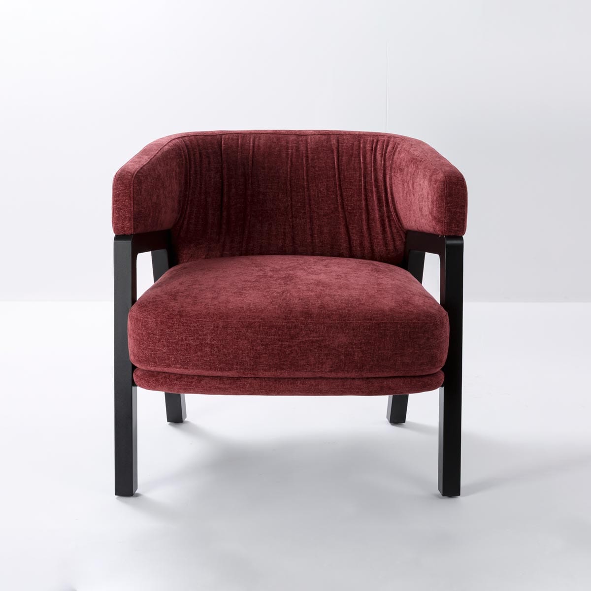 Stylish Cortes Arm Chair - Modern Accent Chair for Living Room, Bedroom & Office - Comfortable Upholstered Armchair with Wooden Legs