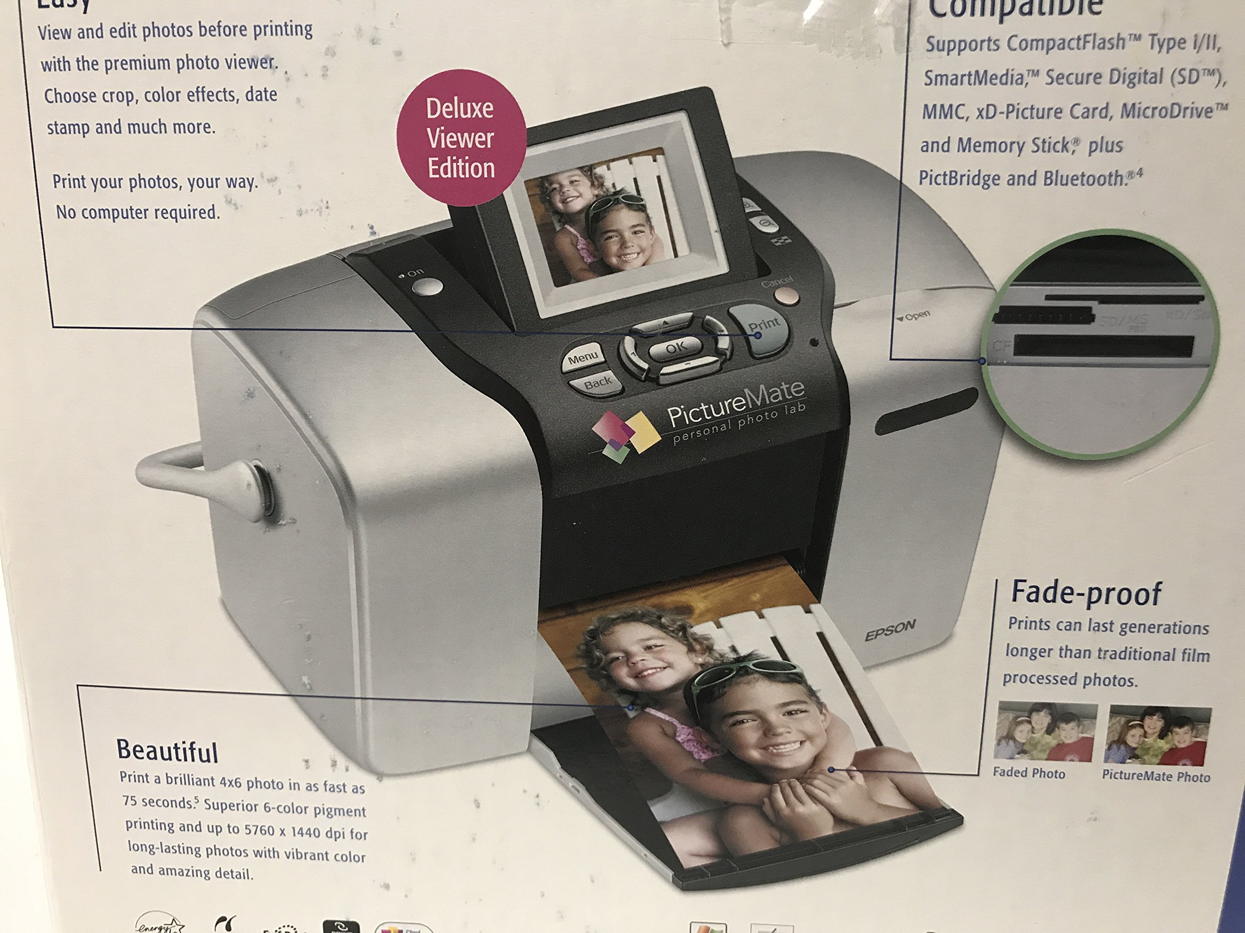 Epson B351A PictureMate Deluxe Wireless Photo Printer with 3.5