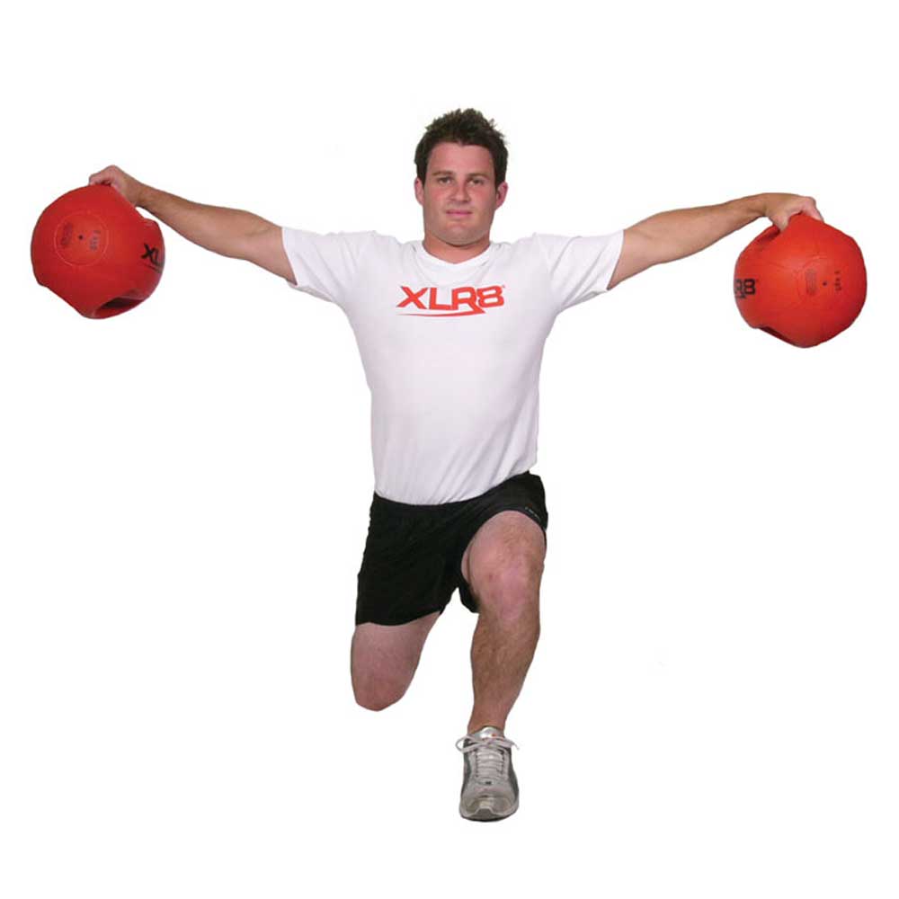 XLR8 Double Grip Medicine Ball - 8-20lb Weighted Exercise Ball for Strength Training, Core Workouts & CrossFit - Perfect for Home Gym, Functional Training & Athletic Performance