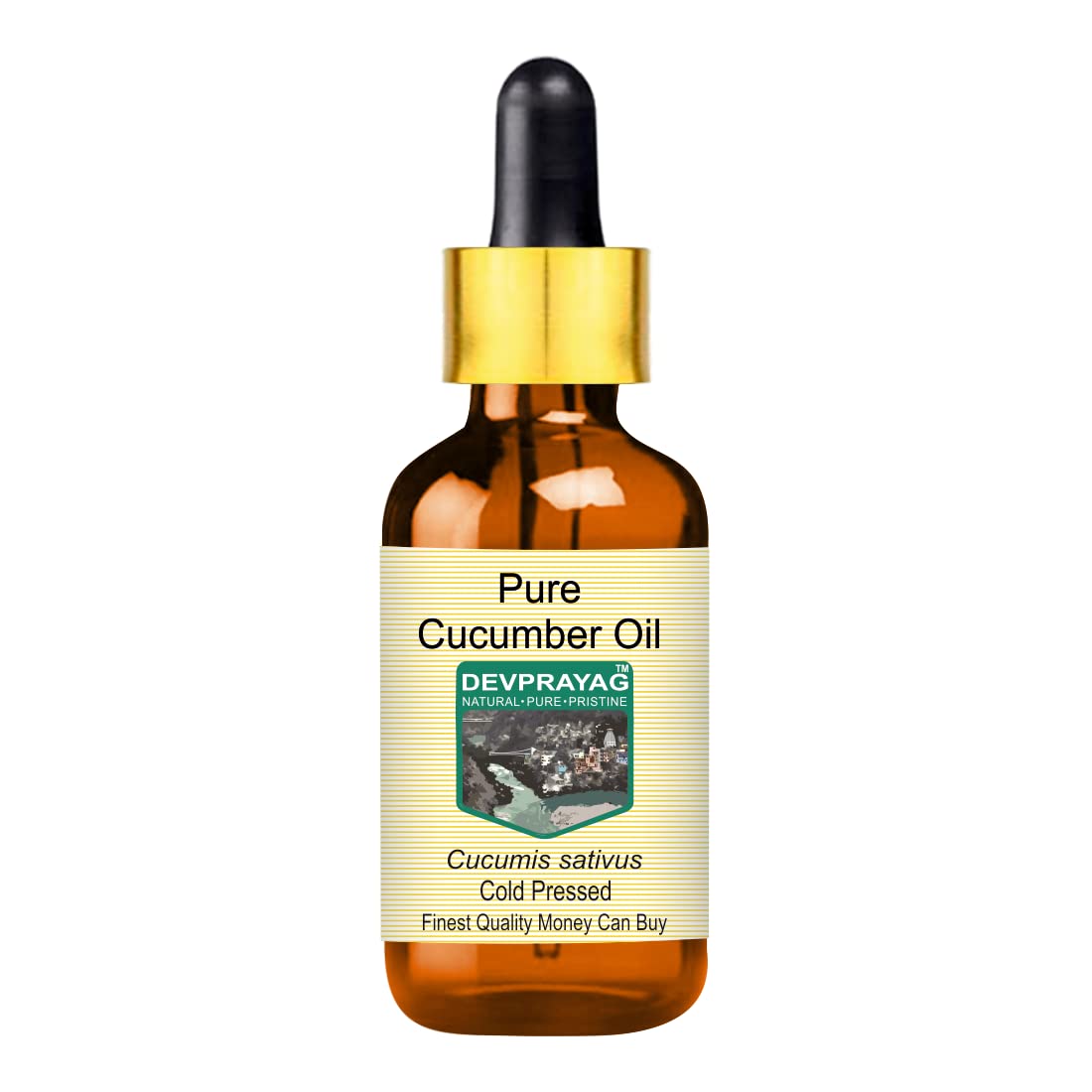 Pure Cucumber Oil (Cucumis Sativus) 15ml - Cold Pressed, Natural Therapeutic Grade with Glass Dropper - Hydrating Facial Serum for Skin Care & Aromatherapy Use