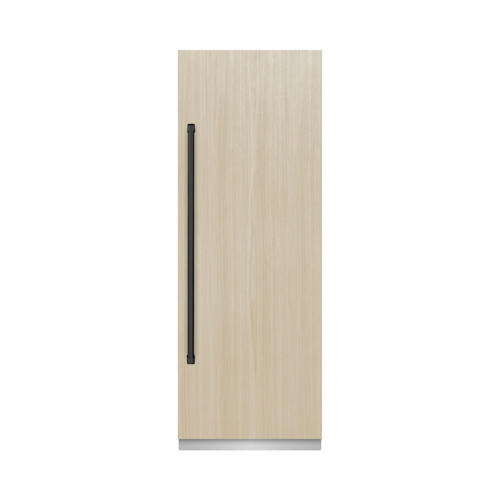 ZLINE Autograph Edition 30-Inch Panel Ready Column Refrigerator - 16.7 cu.ft Capacity, Graphite Gray Interior with Matte Black Accents (RBCRVZ 30 MB) - Perfect for Modern Kitchens, Open Floor Plans & Luxury Home Upgrades