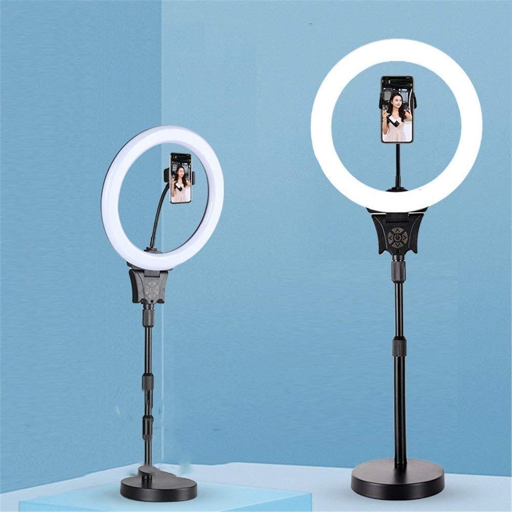 CAFFIA Ring Light with Stand - USB for Streaming, Makeup & Selfies