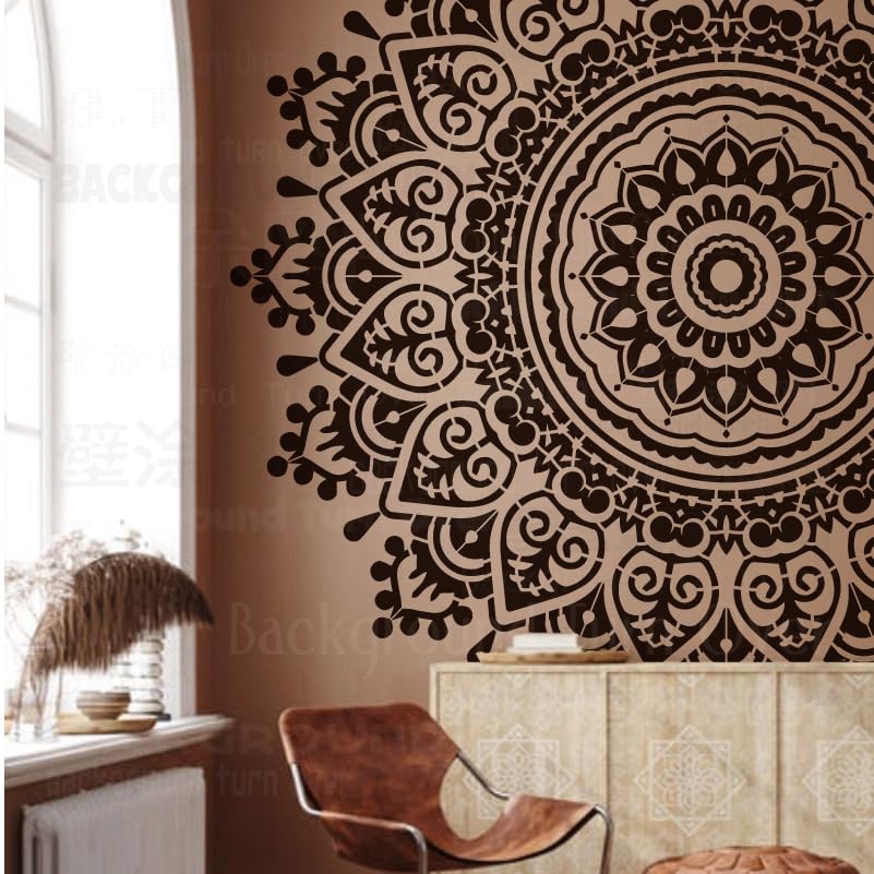 150cm Giant Mandala Stencil for Wall Painting - Large Round Template for DIY Home Decor, Furniture, Refrigerator & Crafts | Perfect for Bedroom, Living Room & Nursery Wall Art Projects