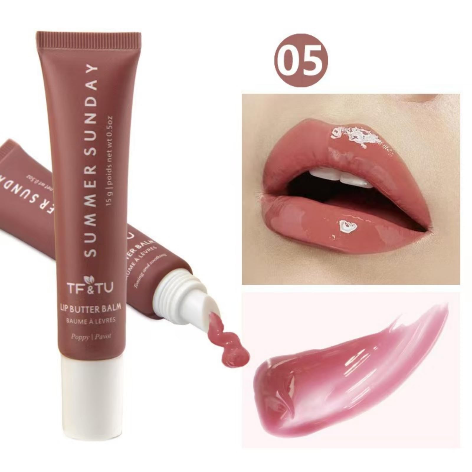 6pcs Summer Tinted Lip Butter Balm - Vegan Moisturizing Lip Balm for Hydration & Shine, Softening & Soothing Skincare Care - Perfect for Daily Use, Beach Days & Makeup Looks