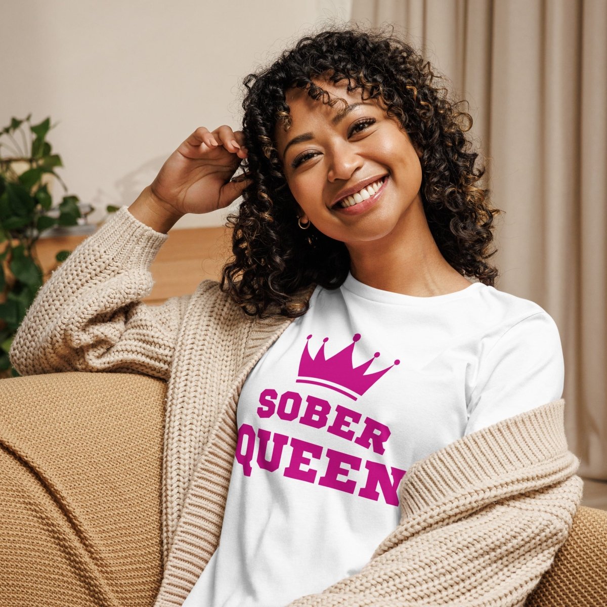 Sober Queen T-Shirt for Women - Funny Motivational Tee - Perfect for Recovery, Sobriety & AA Meetings