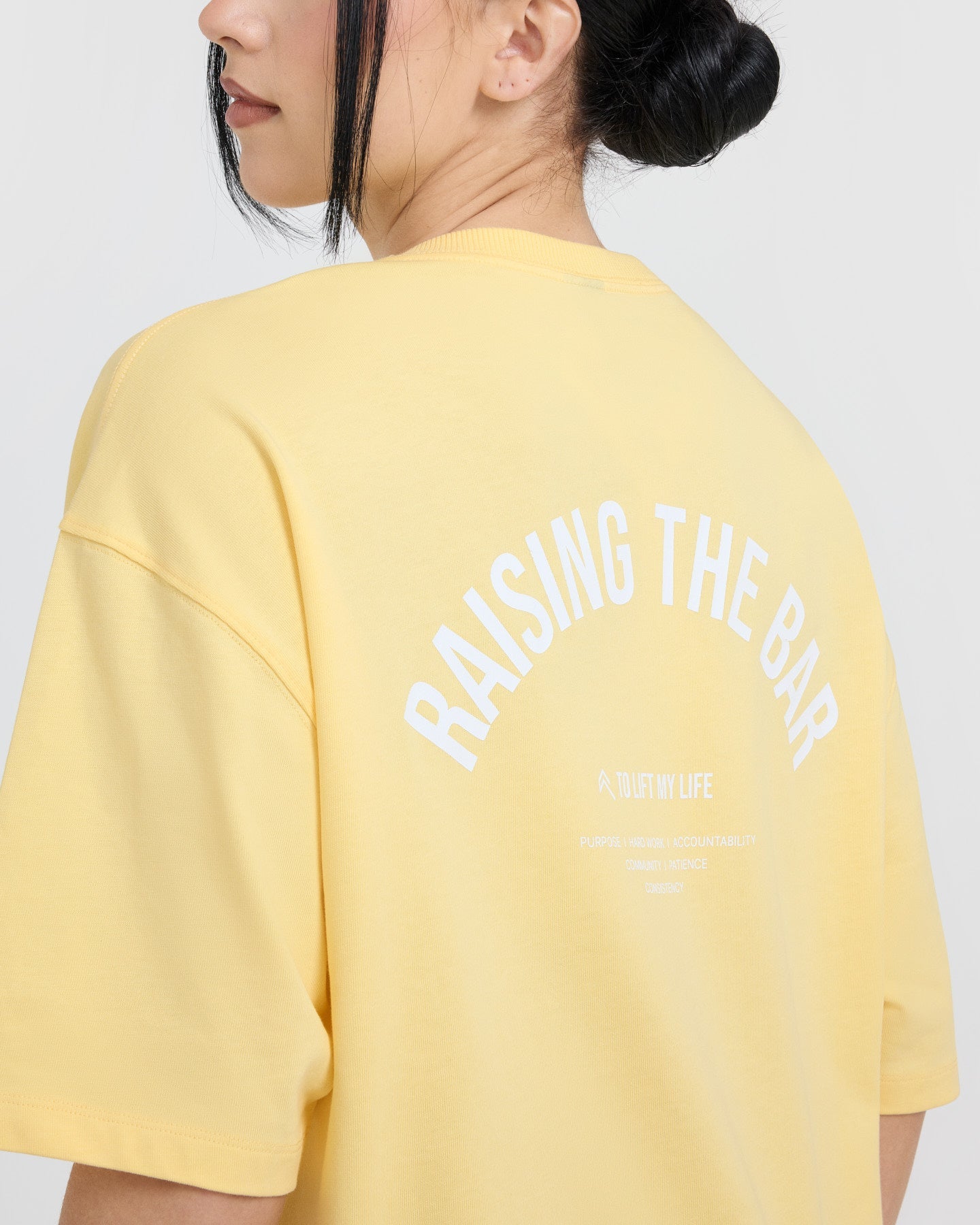 Raising The Bar Graphic Unisex T-Shirt | Sherbet Yellow | Casual Streetwear & Gym Workout Tee