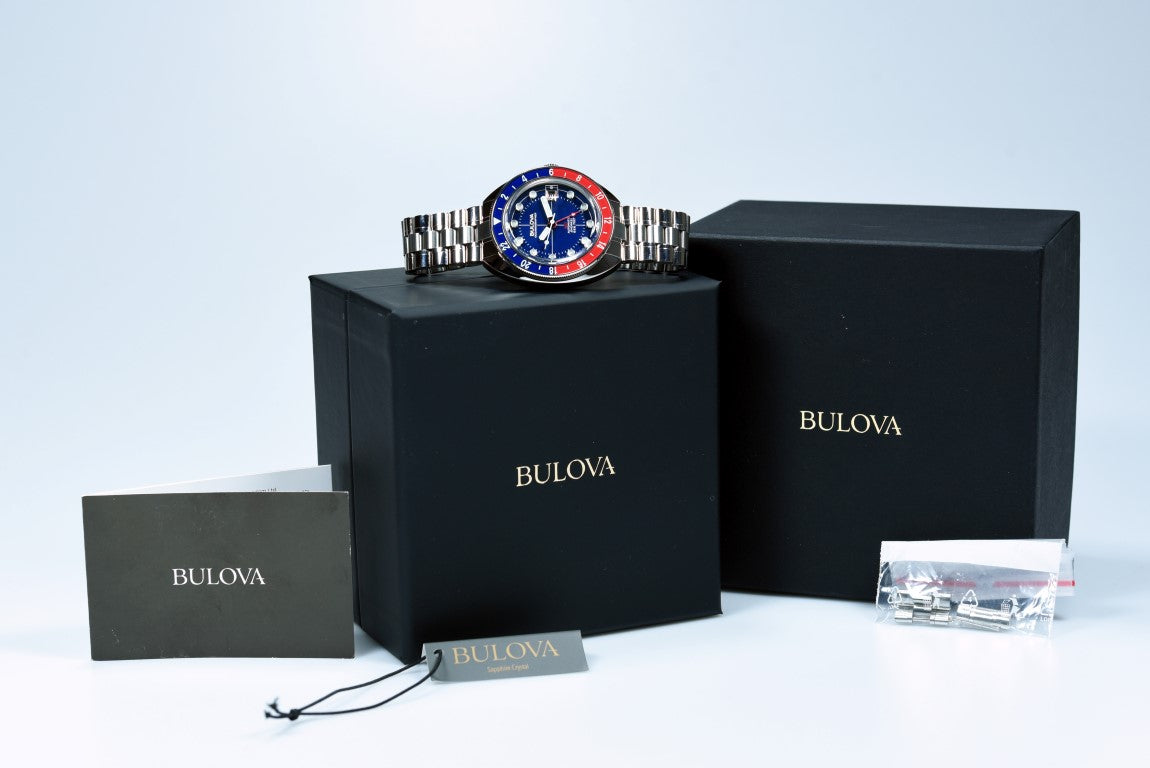 Bulova Archive Series 96B405 Oceanographer GMT Watch - Pre-Owned Luxury Dive Watch with GMT Function | Perfect for Travelers, Divers & Watch Collectors