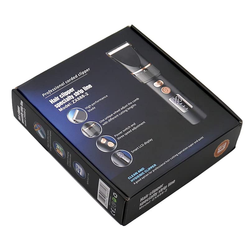 Professional Hair Clipper Trimmer for Men - Rechargeable Electric Hair Cutting Machine with Adjustable Blades | Perfect for Barber Shops, Home Grooming & DIY Haircuts