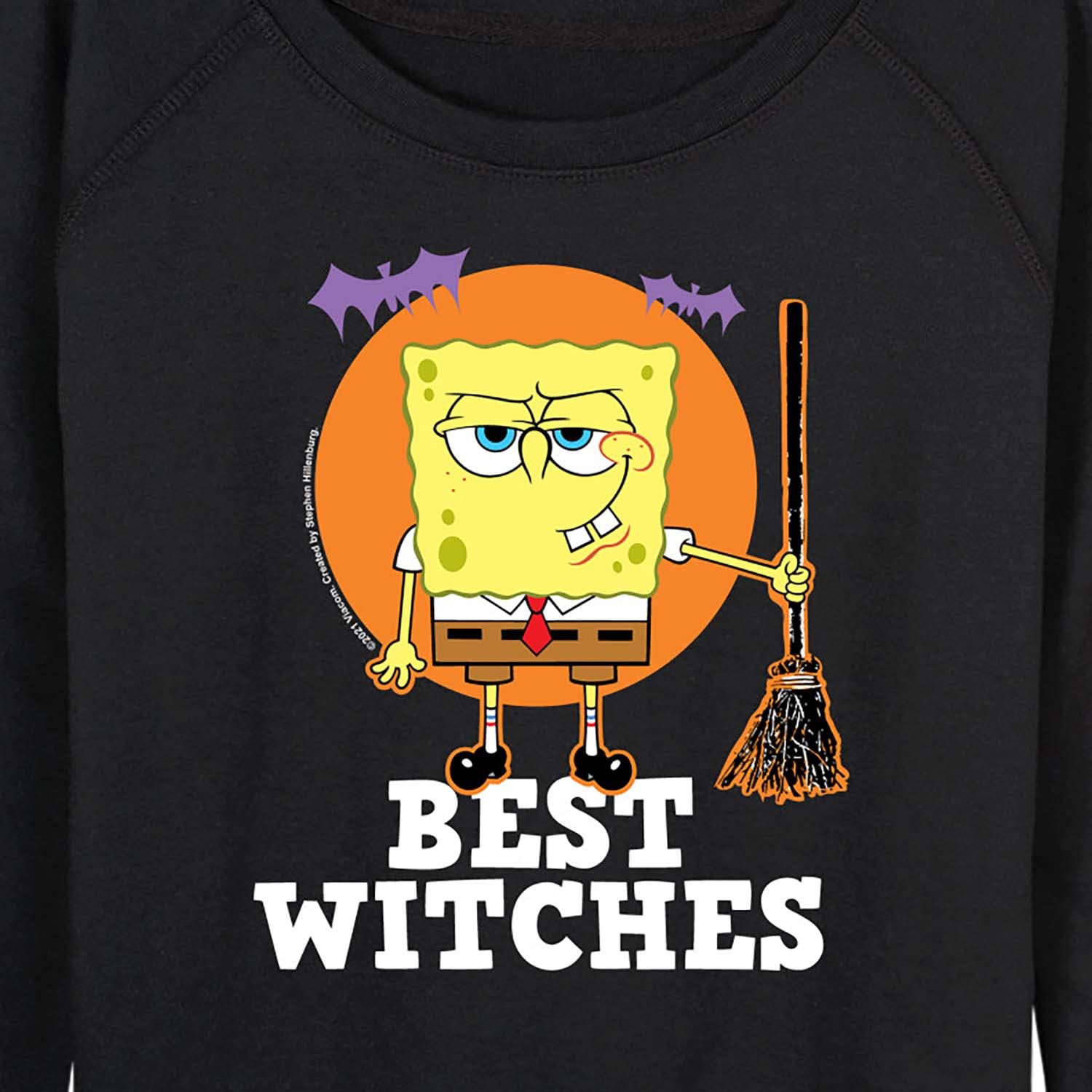 HYBRID APPAREL Women's SpongeBob SquarePants Best Witches Lightweight French Terry Pullover Hoodie - Casual Lounge Wear for Halloween, Cosplay & Everyday Comfort