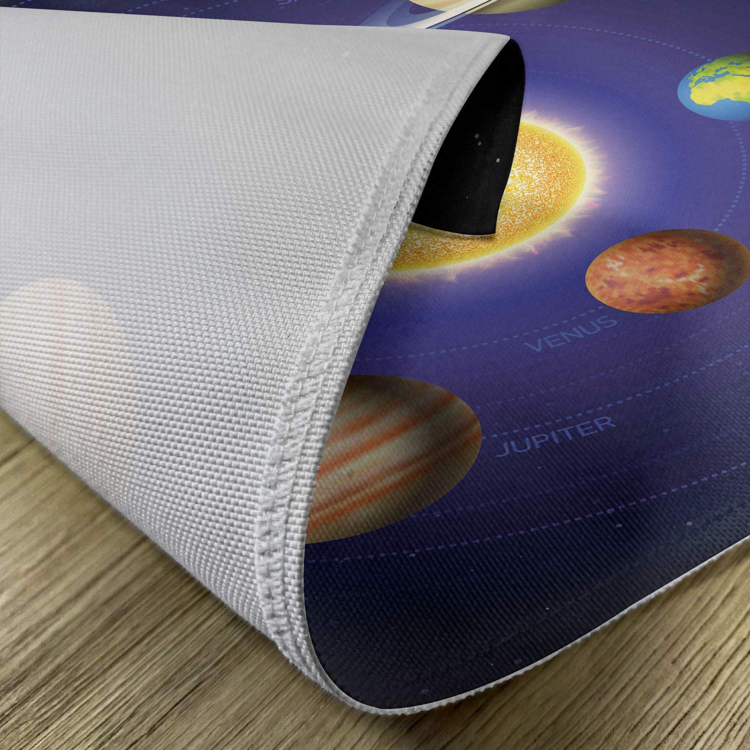 Ambesonne Solar System Place Mats Set of 4 - Washable Fabric Table Mats with Planets & Galaxy Design for Dining Room & Kitchen Decor | Perfect for Space-Themed Parties, Science Classrooms & Astronomy Lovers