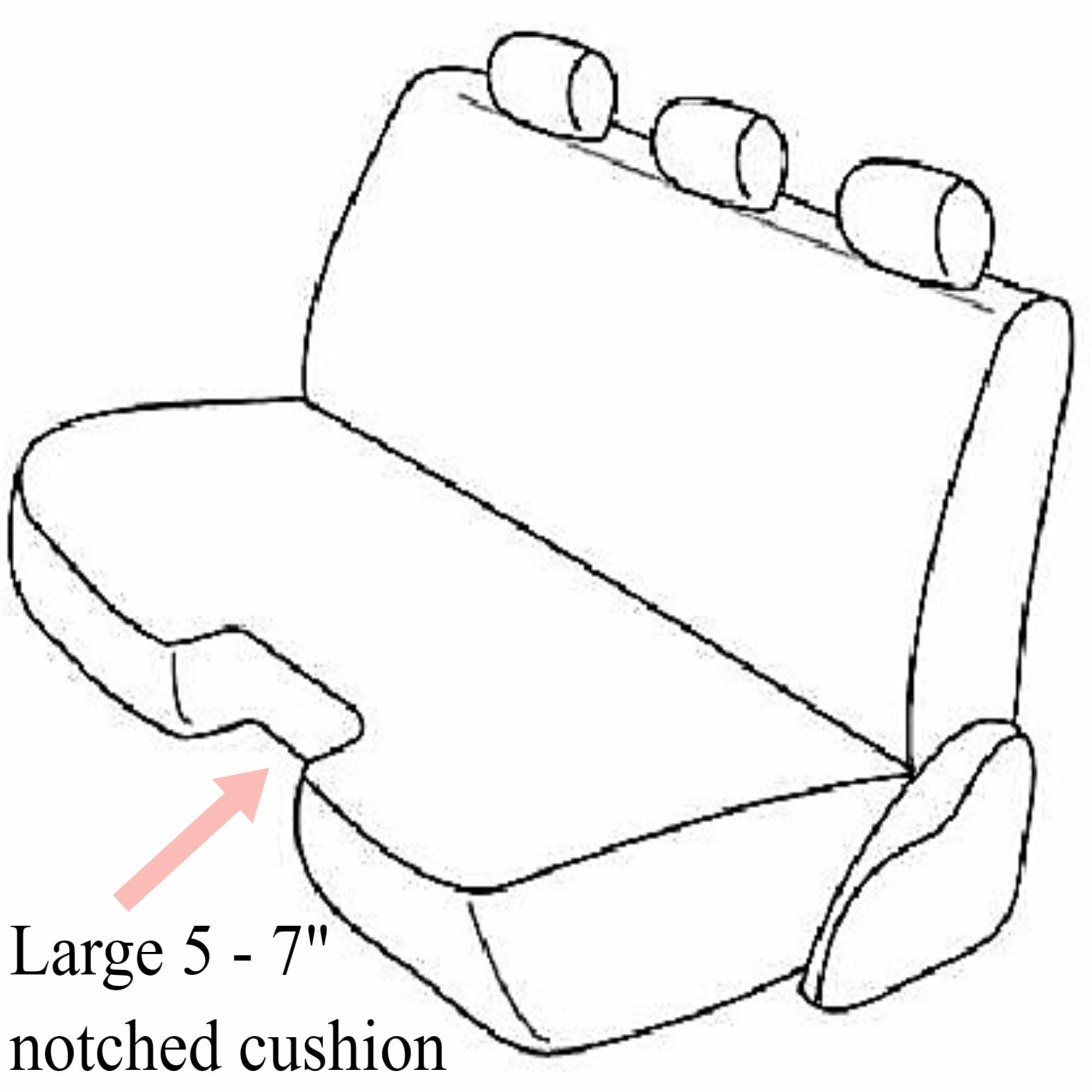 2014 Toyota Tacoma Custom Fit Front Bench Seat Covers - 3 Adjustable Headrests, Large Notched Cushion (Black) | Durable Protection for Work Trucks & Off-Road Adventures
