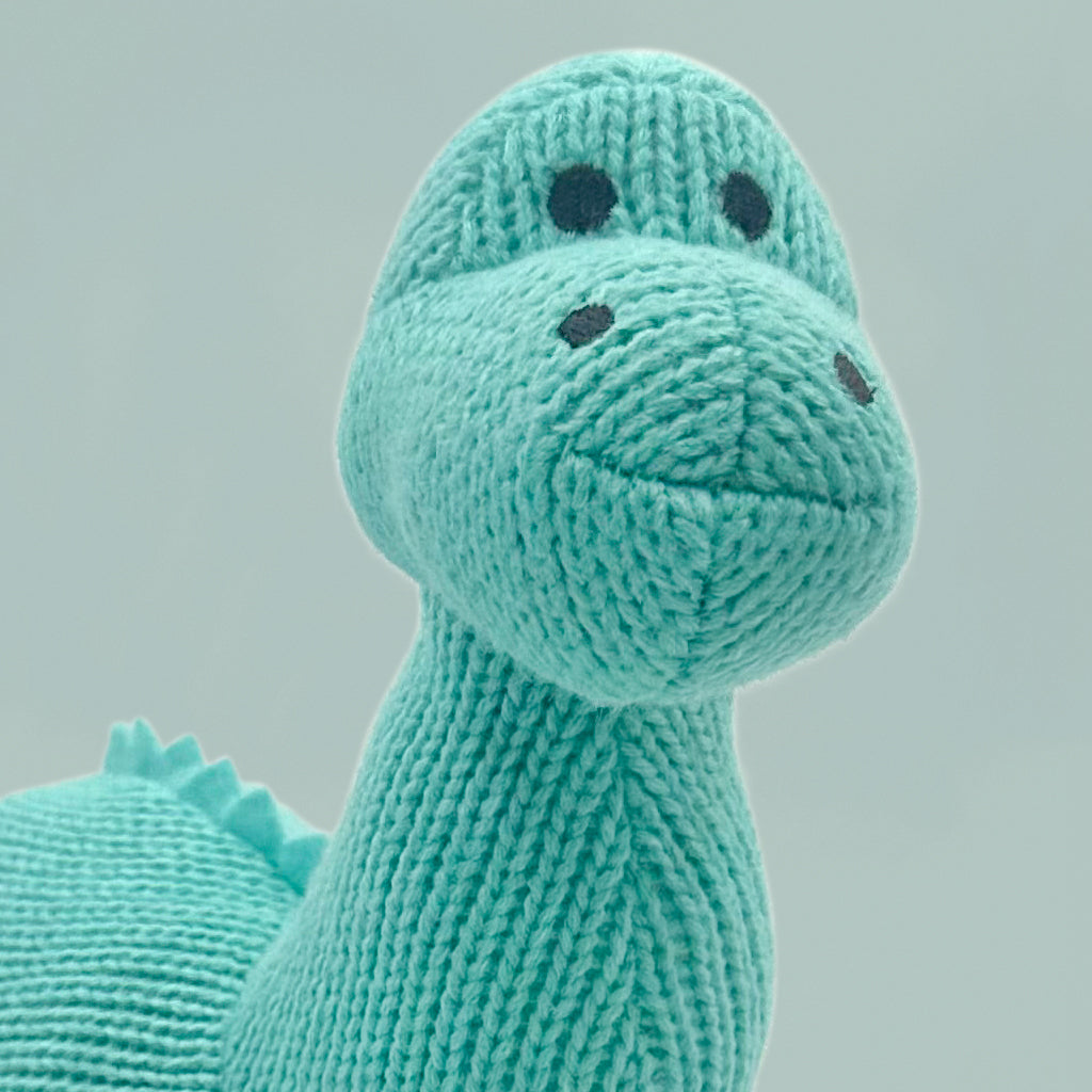 Soft Plush Diplodocus Dinosaur Stuffed Animal Toy - Cute Aqua Blue Long Neck Dino Plushie for Kids, Perfect for Nursery Decor, Birthday Gifts & Jurassic Themed Parties