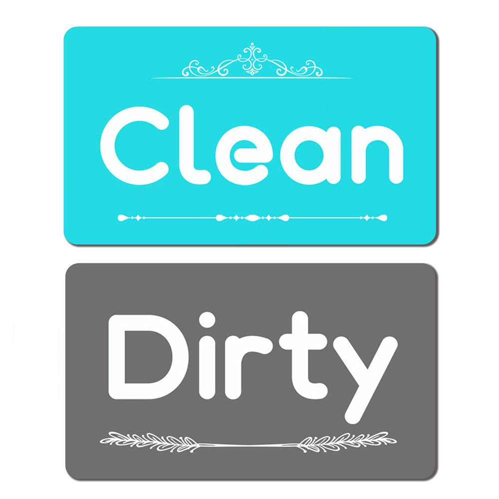 Waterproof Double-Sided Dishwasher Magnet - Clean/Dirty Reversible Indicator Sign for Kitchen Appliances | Perfect for Homes, Restaurants & Office Kitchens