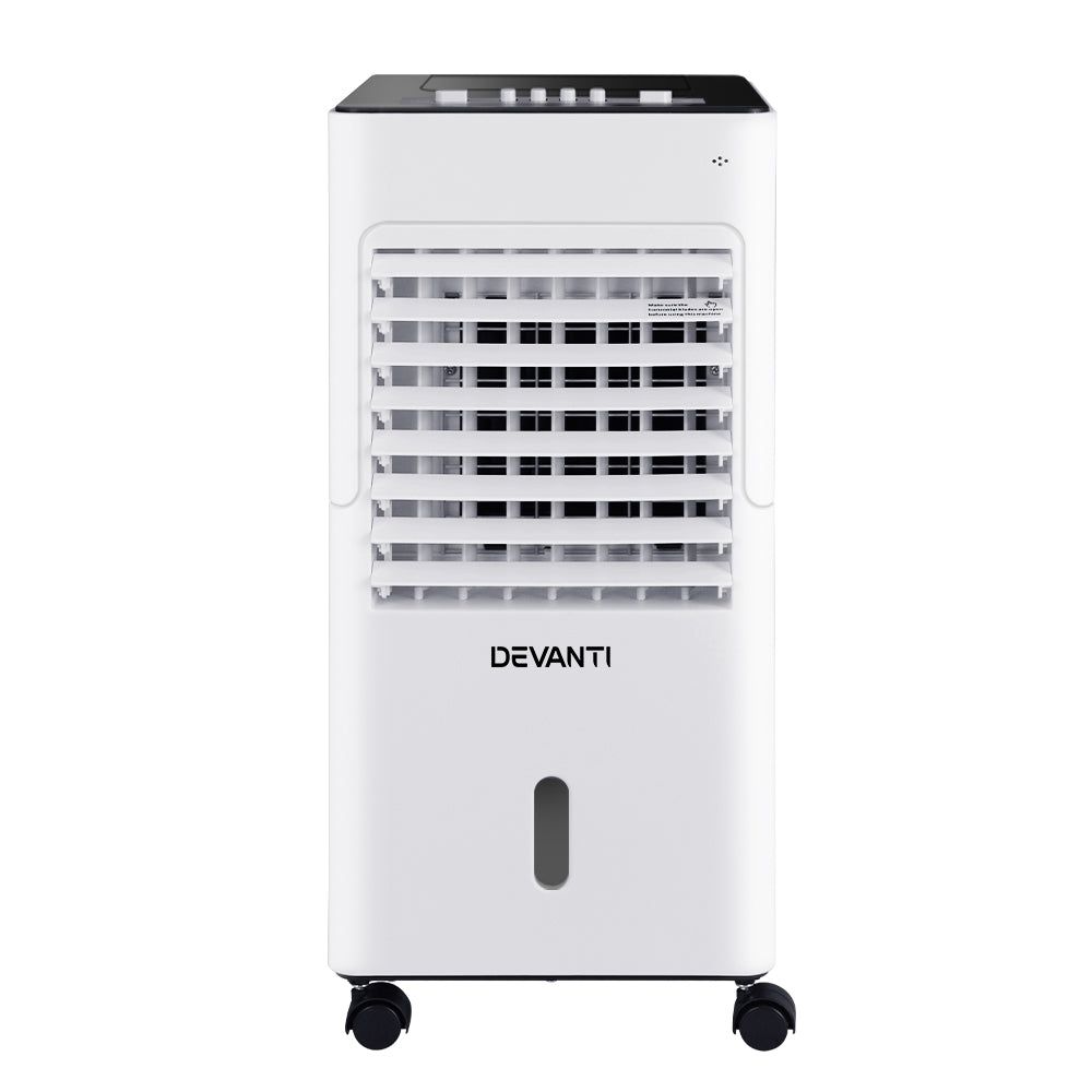 Devanti 6L Portable Evaporative Air Cooler with Humidifier - Personal Cooling Fan for Home, Office & Outdoor Use - Energy Efficient Air Conditioner Alternative for Summer