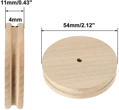 Utoolmart 3-Piece Polished Round Wood Leather Edge Burnisher Set - Smooth Wooden Edge Finishing Tool for Leather Crafting & DIY Projects | Perfect for Leather Edge Polishing, Beveling & Professional Leatherworking