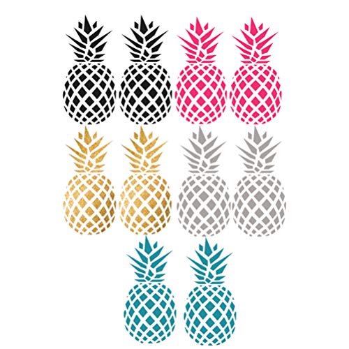 Garneck Kids Wallpaper - 5 Pair Pineapple Wall Art Kit, Vinyl Wall Decals for Nursery, Bedroom & Living Room | Tropical Pineapple Decor Stickers for Girls Room, Baby Nursery & Home Decor | Perfect for Birthday Parties, DIY Room Makeovers and Tropical Themed Interiors