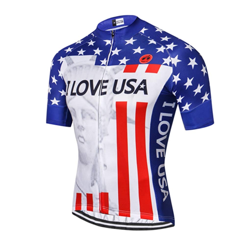 **Men's Cycling Jersey Shirt - 2021 Short Sleeve Bike Jersey, Breathable & Quick-Dry Riding Tops for Outdoor MTB & Road Cycling - Perfect for Training, Racing & Commuting**