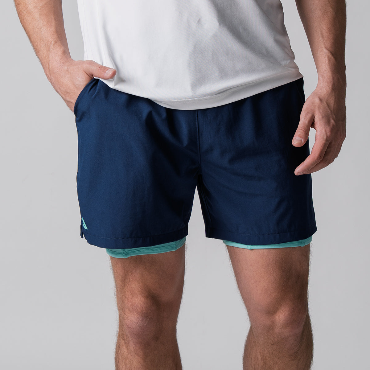 Men's Quick-Dry 2-in-1 Woven Shorts with Built-in Liner - Perfect for Running, Hiking & Outdoor Activities