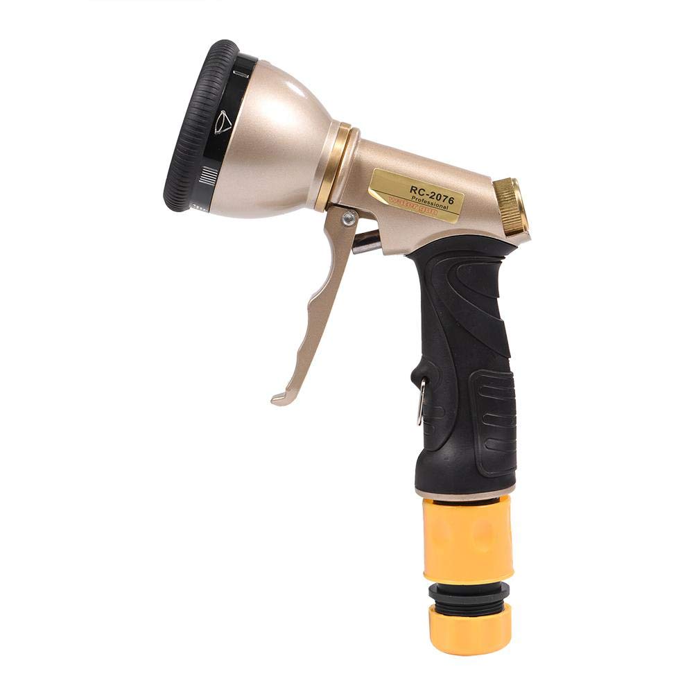 Ymiko Heavy Duty Garden Hose Nozzle - 8 Adjustable Spray Patterns for Plant Watering, Lawn Irrigation, Car Washing & Outdoor Cleaning | Durable Water Spray Nozzle for Gardening, Washing Cars, Patio Cleaning & Yard Maintenance