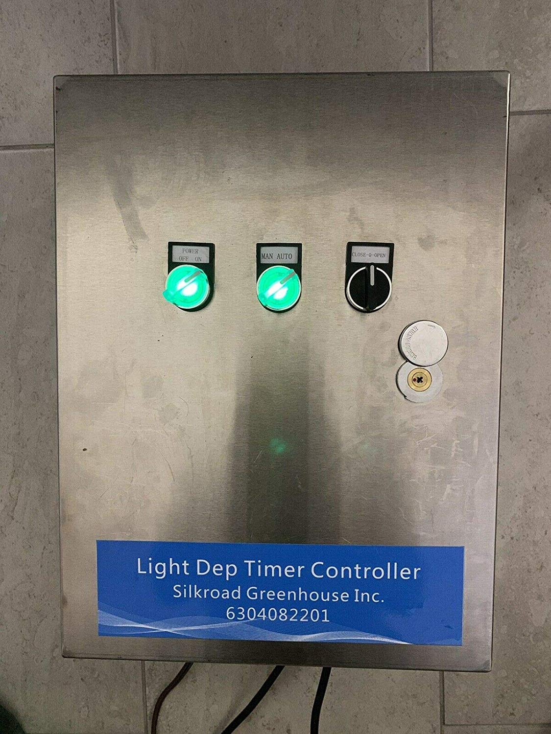 Programmable Digital Timer Light Dep Greenhouse Blackout Tarp & Motor Control Panel - Greenhouse Ventilation Controller for Indoor Grow Rooms, Hydroponics & Commercial Farming