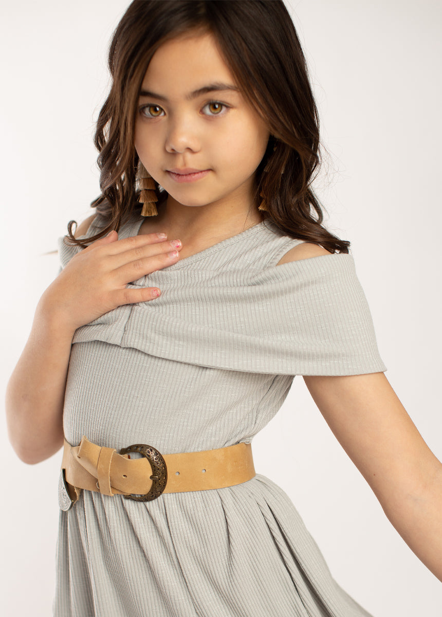 Medora Dress in Dove - Elegant Women's Casual & Party Wear for Weddings, Dates & Special Occasions