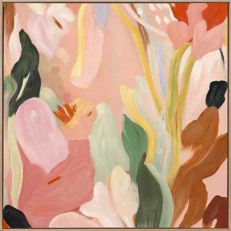 Dancing Petals Canvas Art Print - Handmade Floral Wall Decor for Living Room, Bedroom & Office - Perfect for Home & Gift Giving