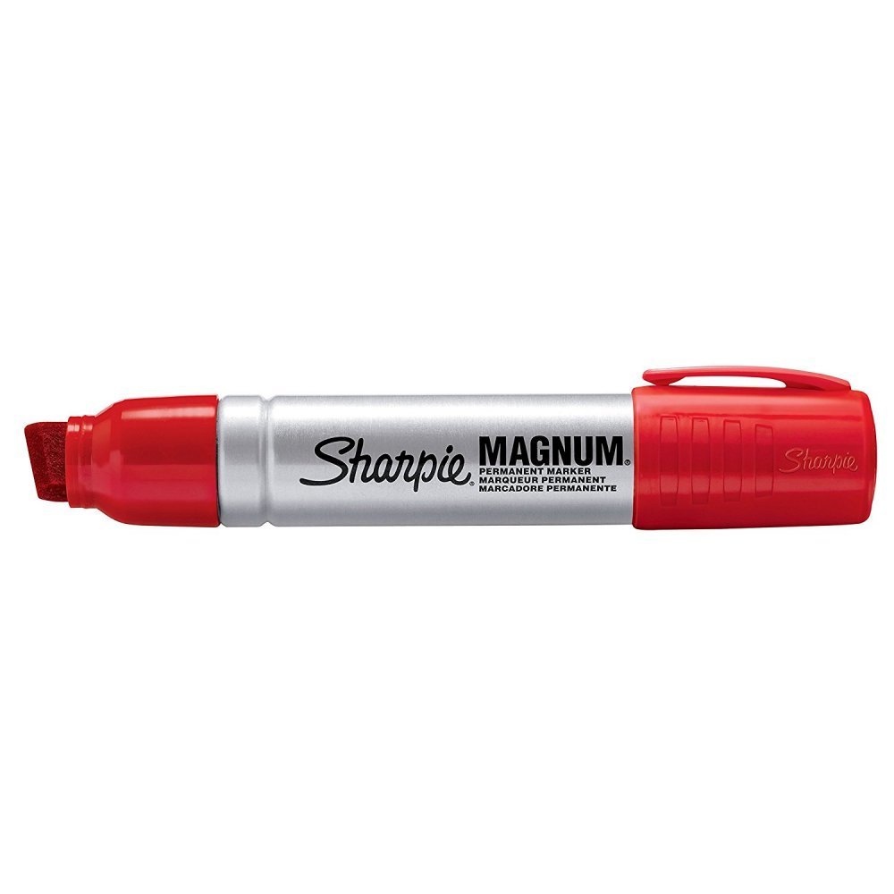 Sharpie 44002 Magnum Permanent Marker - Bold Red Ink for Industrial, Office & DIY Projects - Waterproof & Quick-Drying Marker for Labeling, Crafts & Outdoor Use