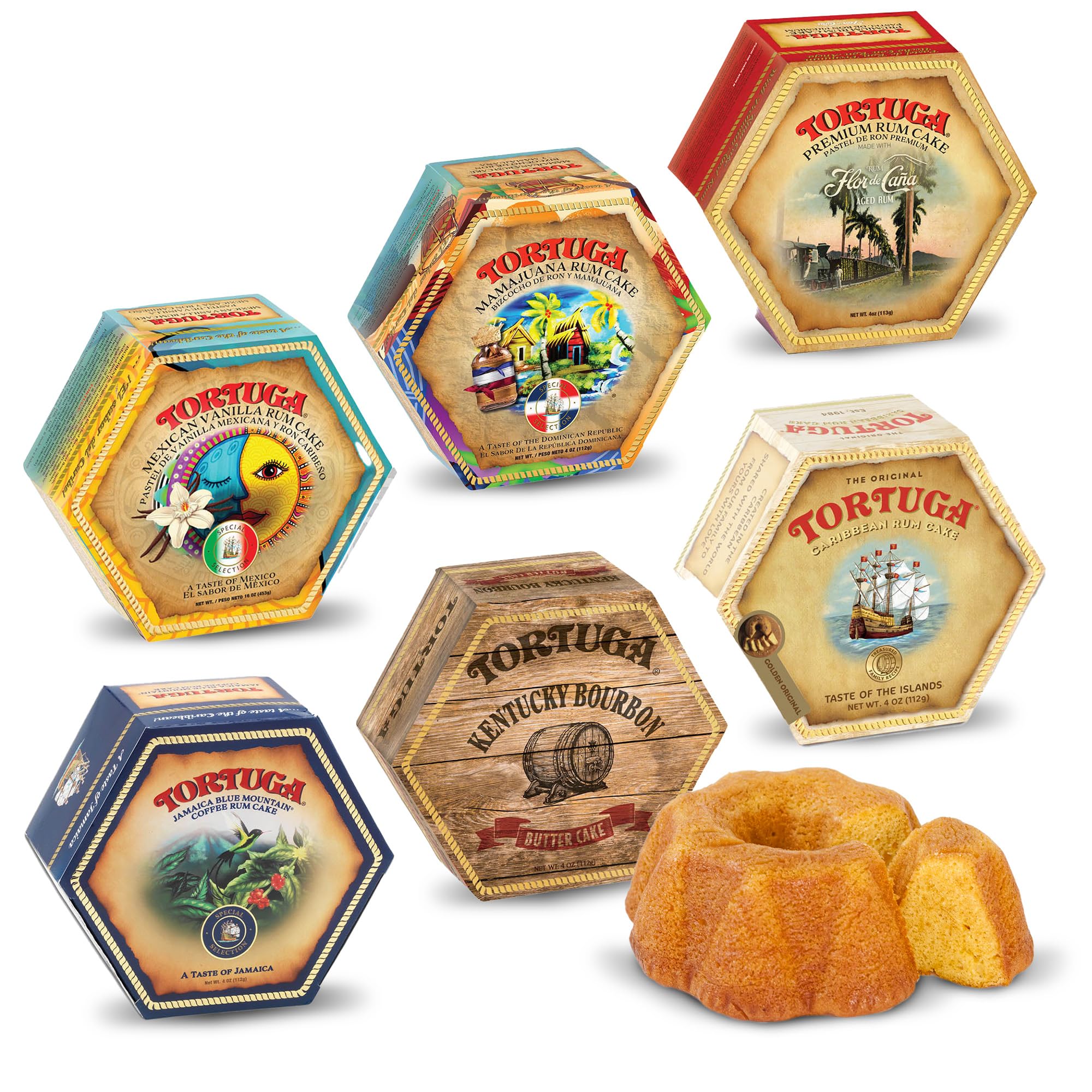 TORTUGA Provenance Rum Cake Variety Pack – 4 oz. (Case of 48) | Gourmet Caribbean Dessert Gift Box for Birthdays, Holidays & Corporate Gifts | Perfect for Food Baskets, Snack Boxes & Bakery Treats | Ideal for Office Parties, Wedding Favors & Dessert Delivery