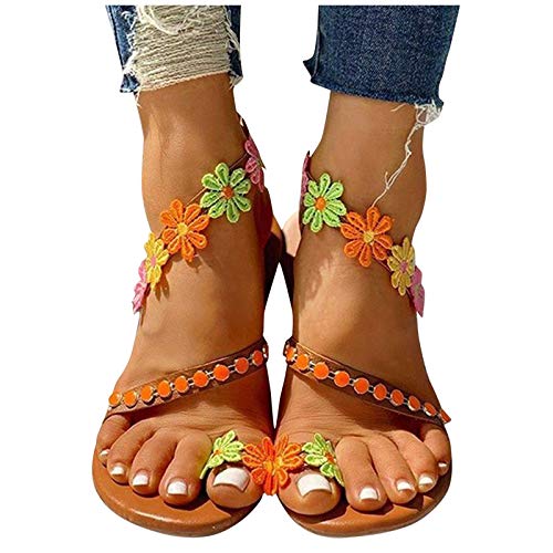 Kledbying Women's Gladiator Sandals - Cross Tie Flat Summer Sandals for Beach, Casual & Boho Style | Comfortable Fisherman Strappy Sandals for Walking, Travel & Outdoor Activities