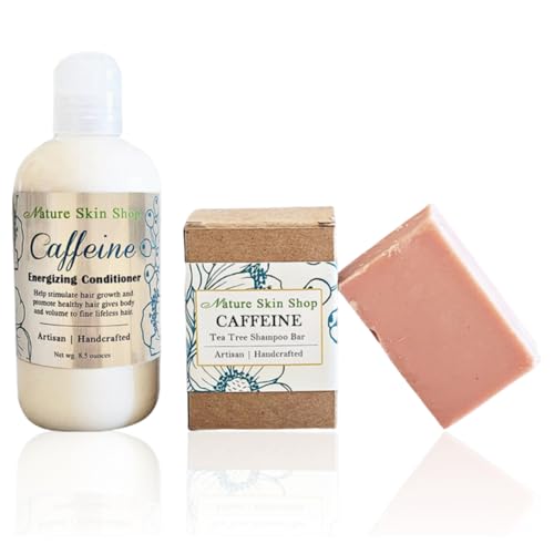 Caffeine and Tea Tree Oil Shampoo Bar and Stimulating Conditioner