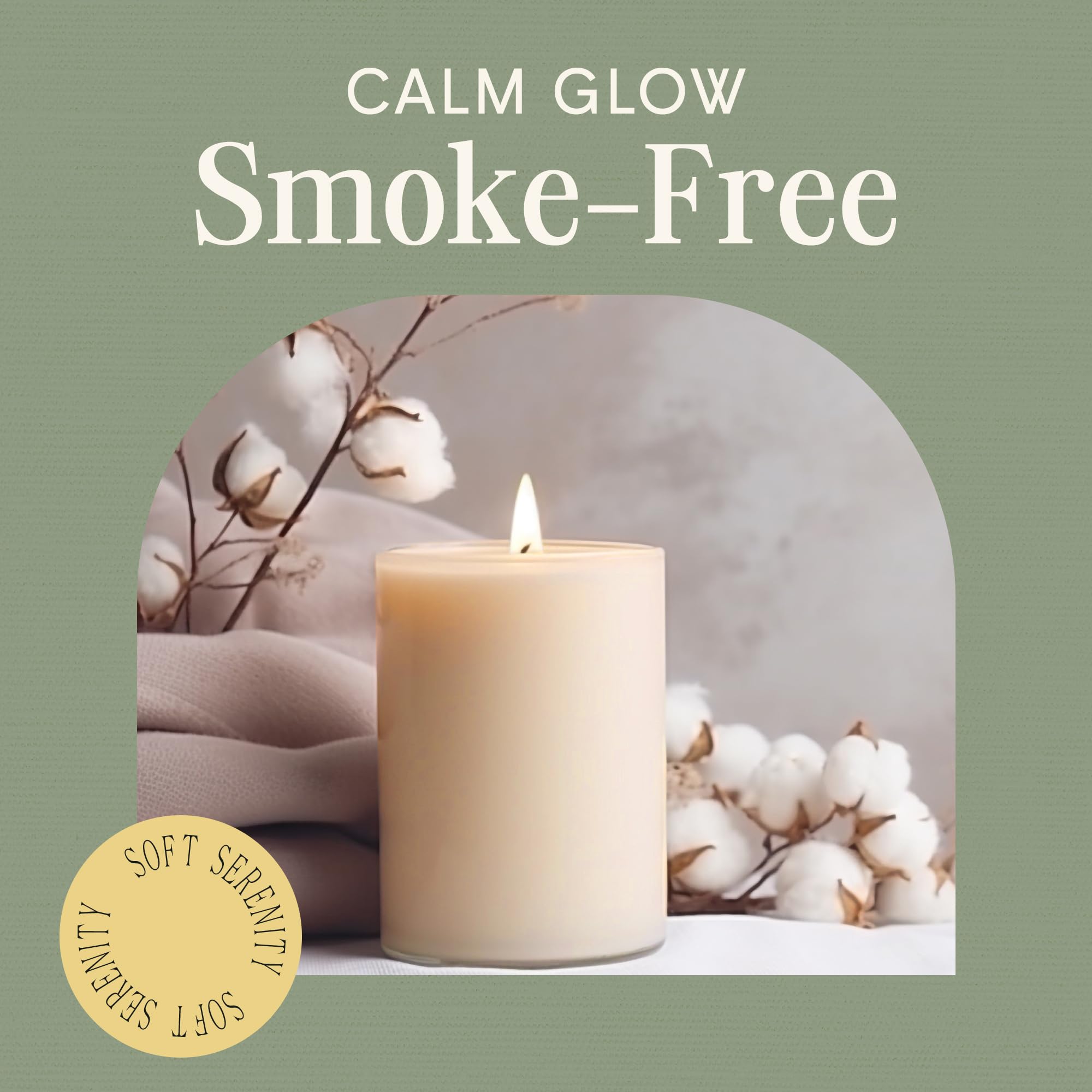 Premium Unscented Pillar Candles Set of 3 - Dripless Ivory Wax Candles 3x4 Inch, 60-Hour Burn Time for Home Decor, Wedding Centerpieces & Romantic Ambiance - Hand-Poured Non-Toxic Soy Wax Candles