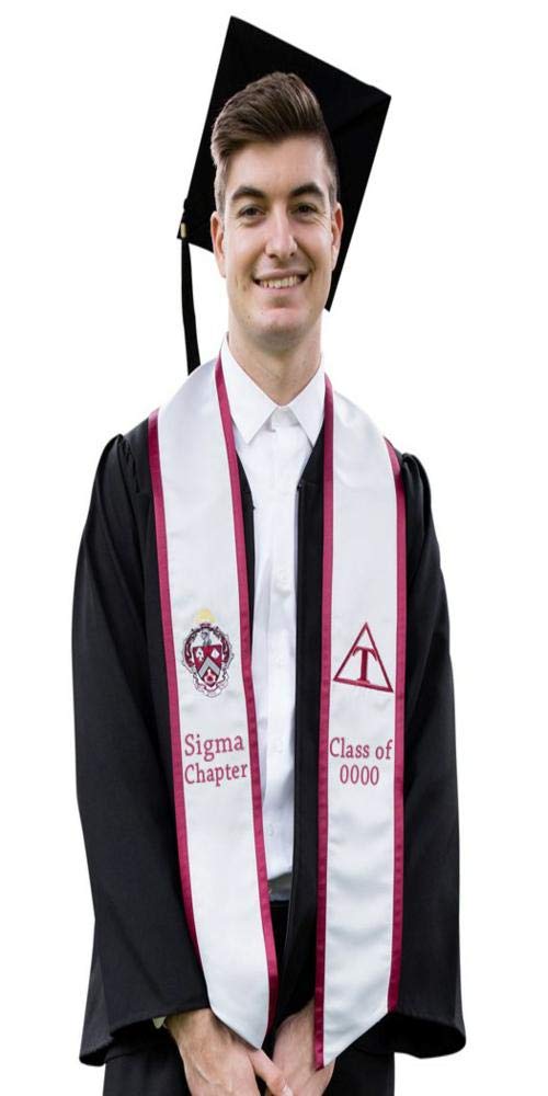 Custom Embroidered Greek Fraternity Graduation Stole - Personalized College Sash for Sorority & Brotherhood - Made in USA - Perfect for Graduation Ceremonies, Greek Week & Alumni Events