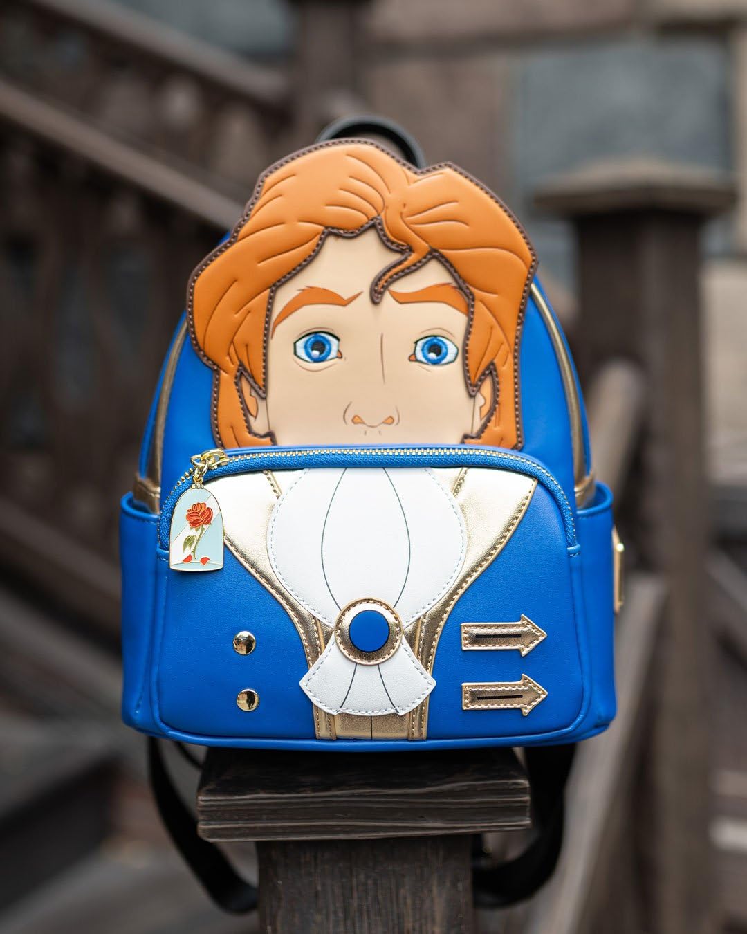 Disney Beauty and the Beast Prince Adam Themed Women's Backpack - Loungefly Official Cosplay Purse for Disney Fans, Collectors & Theme Park Visits