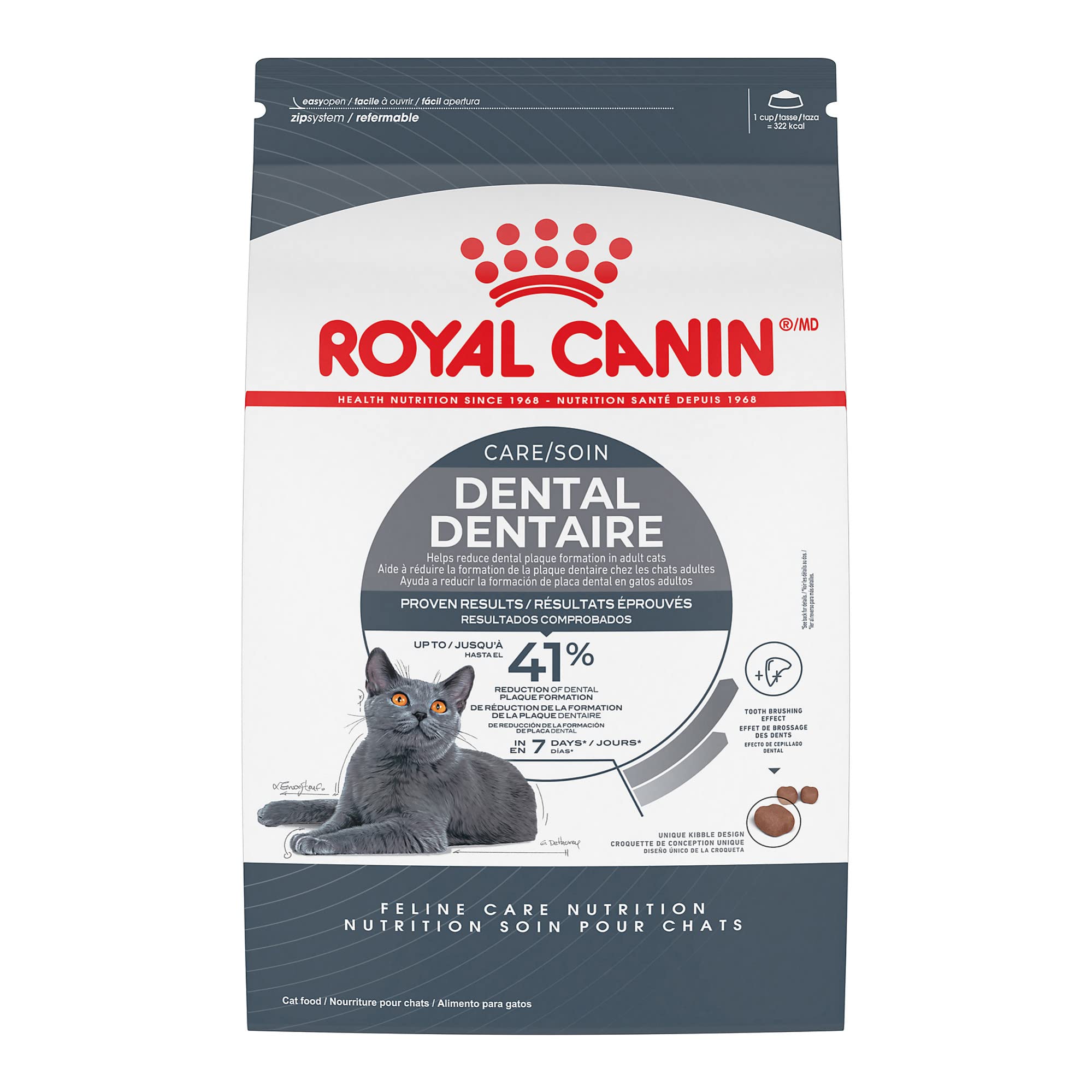 Royal Canin Feline Care Nutrition Dental Care Dry Cat Food for Adult Cats - 6 lb Bag | Promotes Oral Health & Reduces Tartar | Perfect for Daily Dental Care Routine
