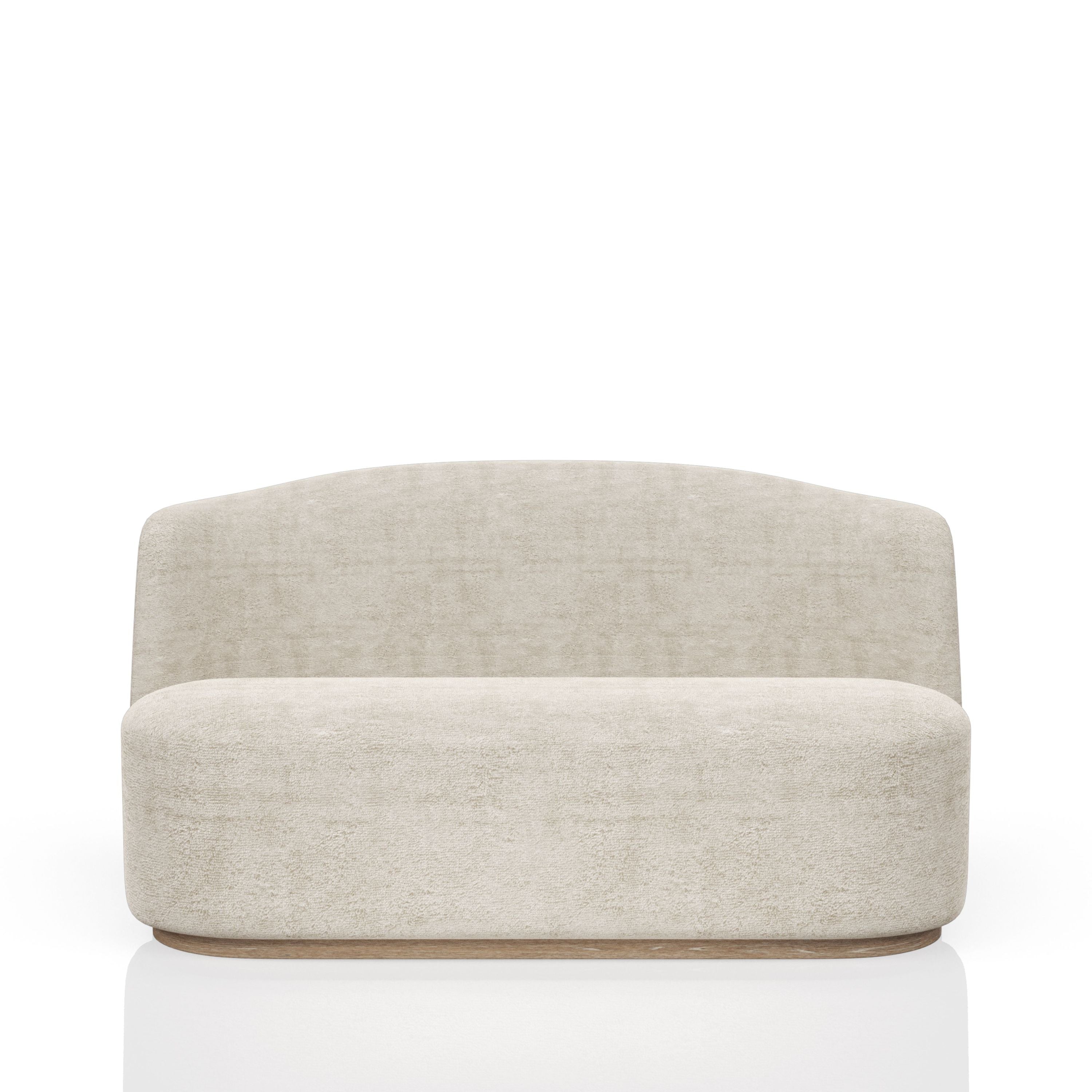 Luxury Cocoa & Ivory Banquette Sofa - Upholstered Bench with Tufted Backrest for Dining Room, Bedroom or Entryway - Elegant Home Decor Seating Solution