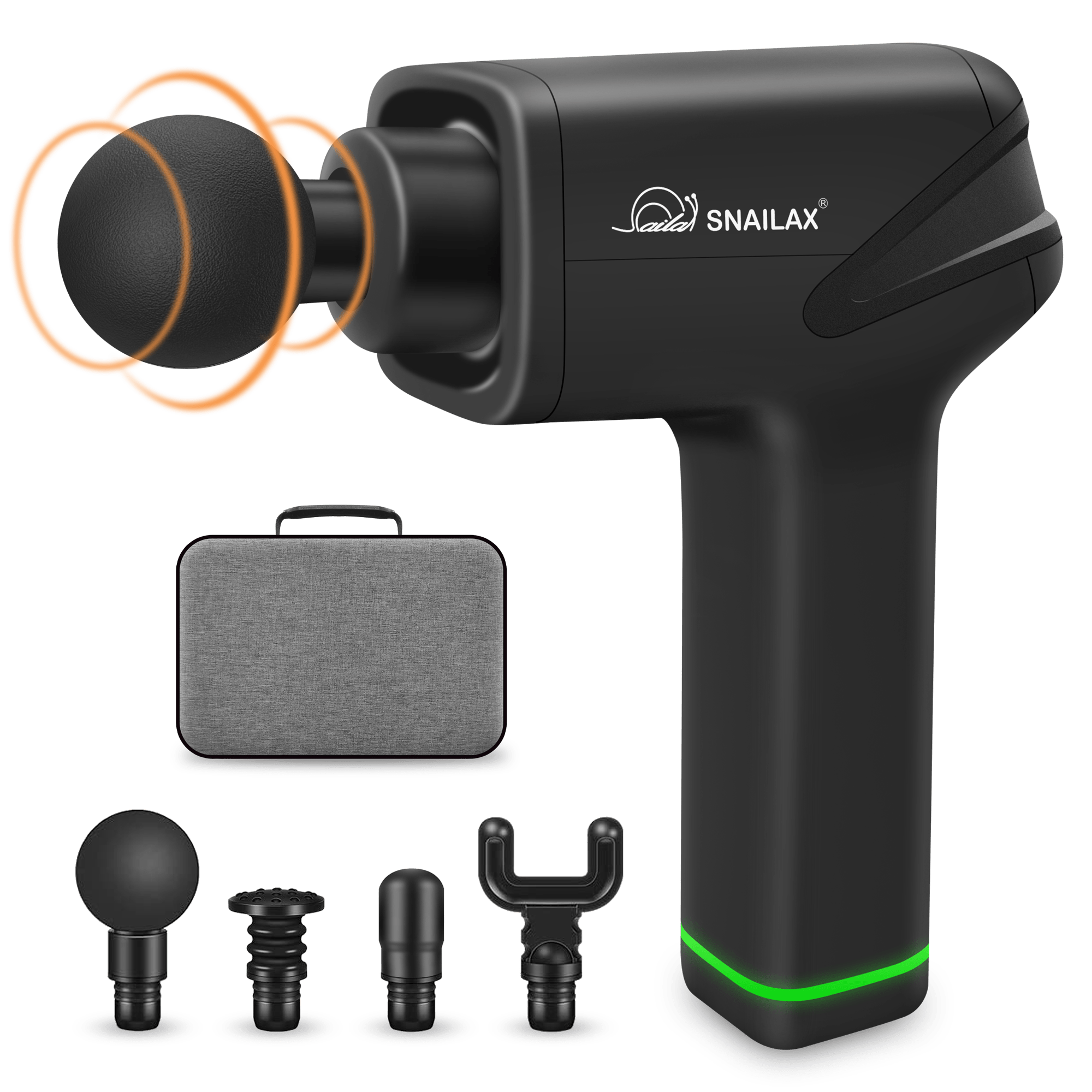 Snailax Cordless Deep Tissue Massage Gun - Portable Percussion Therapy Device for Muscle Pain Relief, Recovery & Relaxation - Perfect for Athletes, Gym Workouts & Home Use
