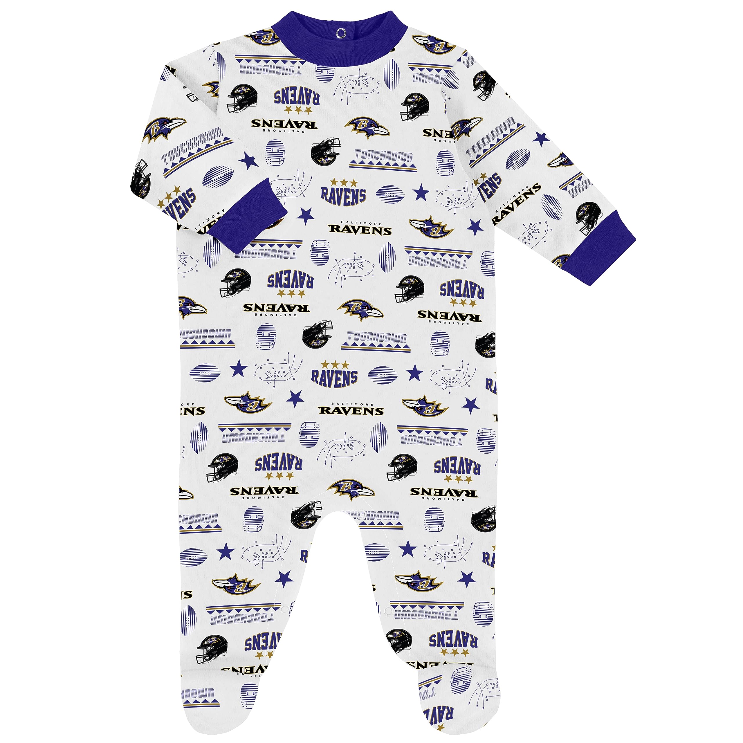 Gerber Unisex Baby NFL Team Footed Sleep & Play Bodysuit Gift Set - Soft Cotton Pajamas for Newborns & Infants - Perfect for Game Day, Nursery, and Gift Giving