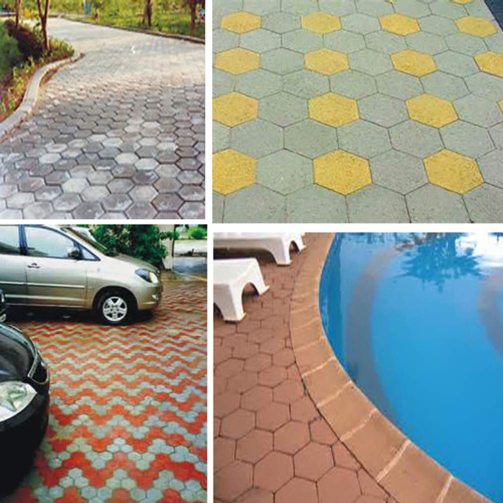 Happyyami Concrete Walkway Molds - Hexagon Stepping Stone & Brick Paver Molds for DIY Garden Path, Patio, and Driveway | Durable Cement Molding Forms for Outdoor Landscaping Projects