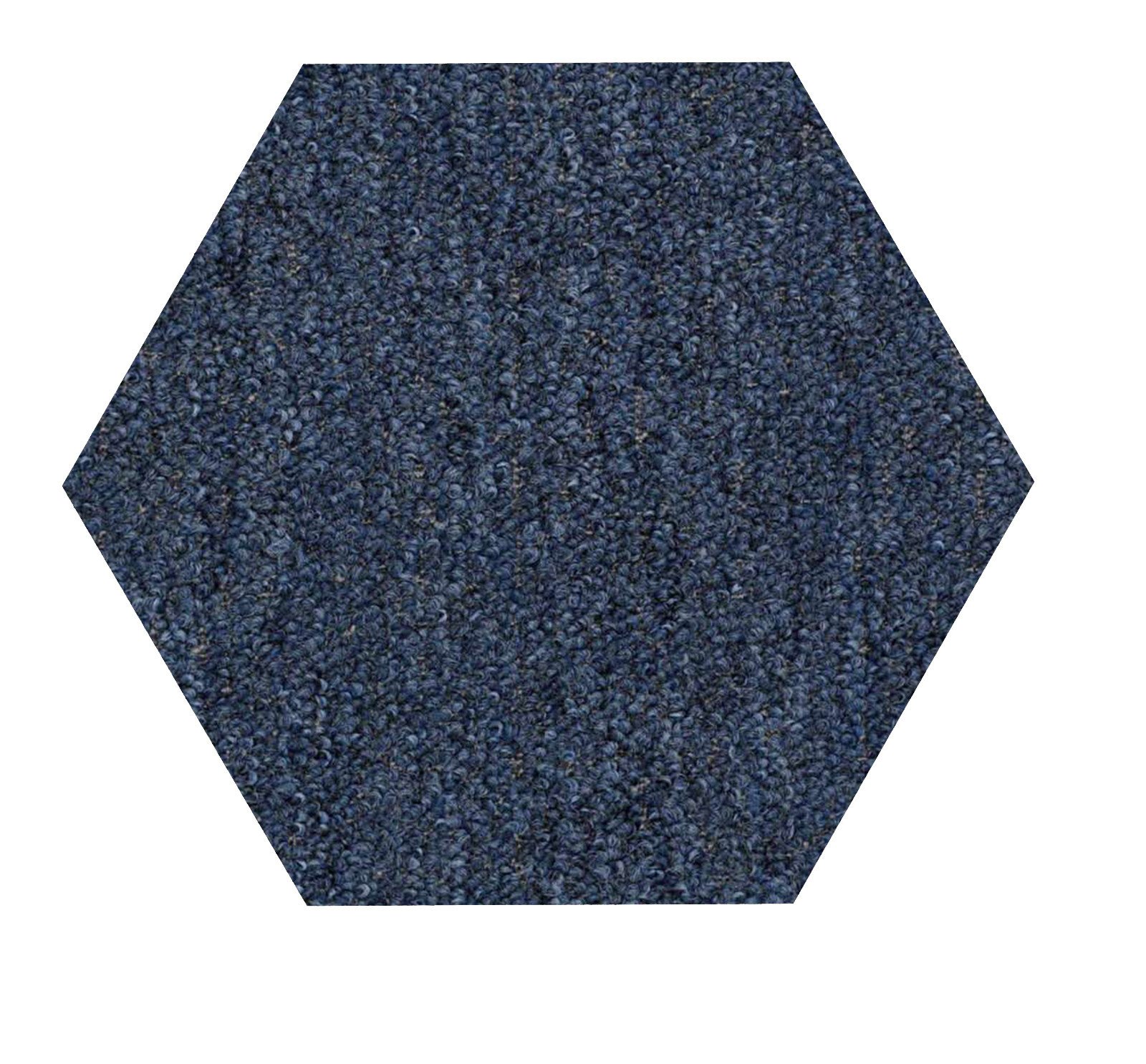 Home Queen Indoor Outdoor Commercial Petrol Blue Hexagon Area Rug - 8' Non-Slip Floor Carpet for Living Room, Bedroom, Patio & Office Decor