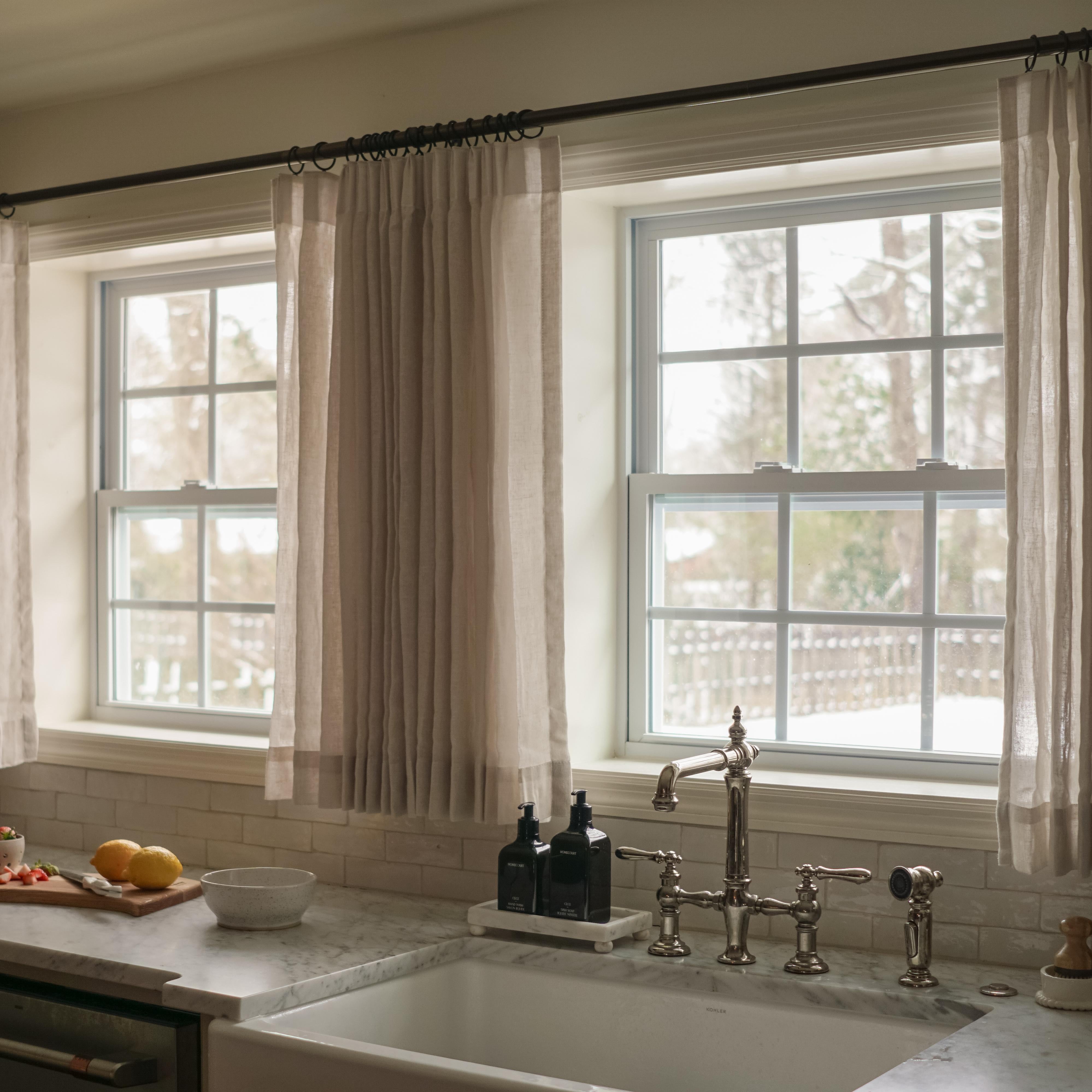 Cloud Linen Sheer Curtains - Natural Soft Breezy Custom Drapes for Living Room & Bedroom | Pleated Design | Light Filtering Window Treatment