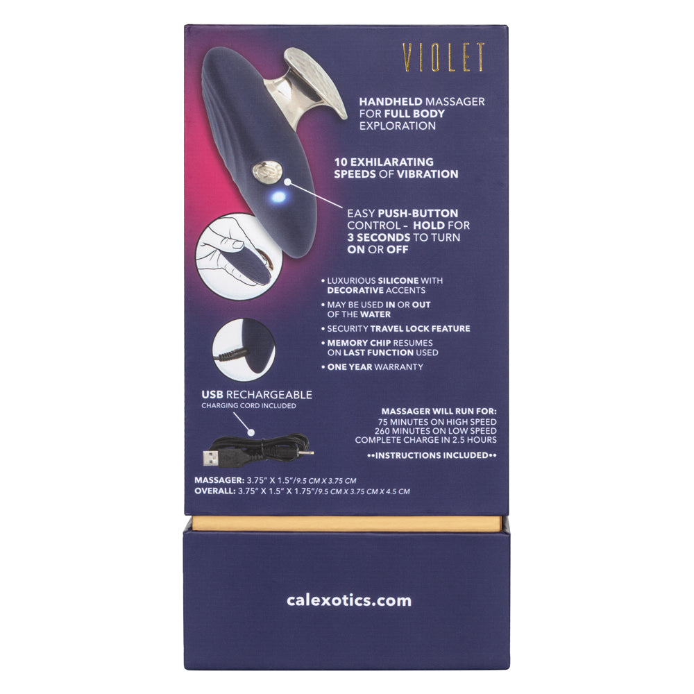 Premium Violet Handheld Vibrating Massager for Muscle Relaxation & Pain Relief - Perfect for Home, Office & Travel Use