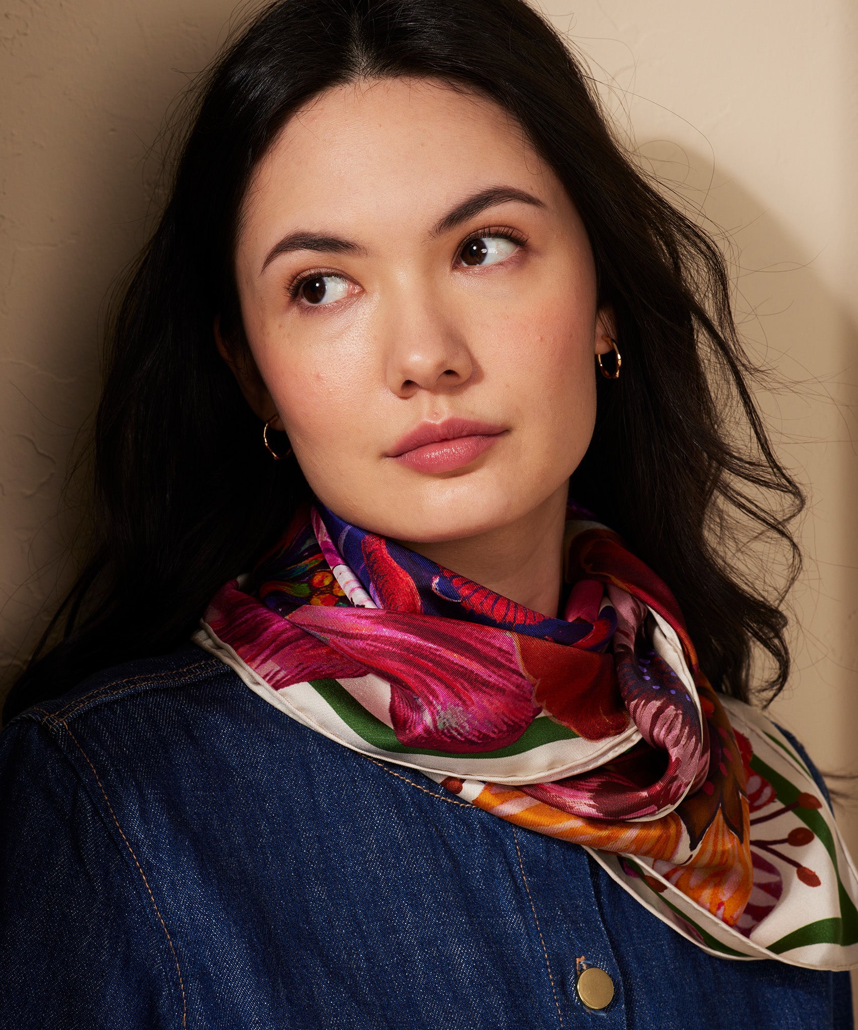 Magic Garden 35 Silk Square Scarf - Elegant Fashion Accessory for Women, Perfect for Travel, Parties & Gift Giving