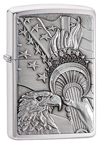 Brushed Chrome Eagle Flag