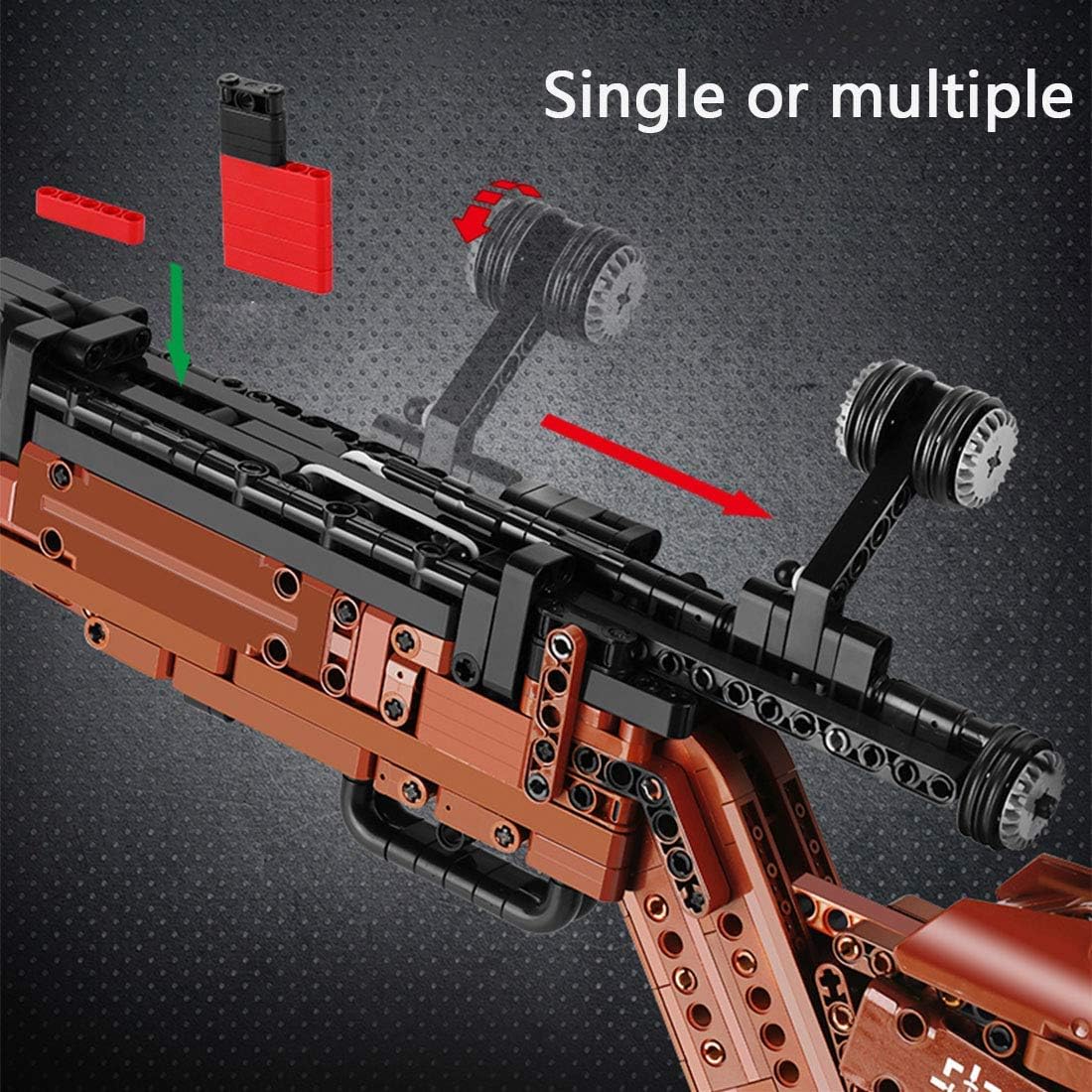 Technik Military Arm Blasters, 1025-Piece Precision 98K Rifle with Shooting Function - DIY Military Sniper Rifle Model for Adults & Kids - Lego Compatible Building Kit for War Games & Collectors