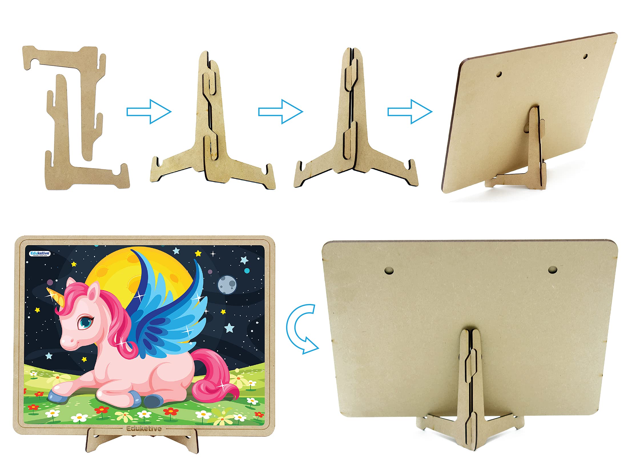 Eduketive Unicorn Jigsaw Puzzle - 40 Piece Decorative Puzzle with Stand for Kids Ages 3-9 | Preschool Learning Toy for Girls & Boys | Perfect for Birthday Gifts, Classroom Activities & Family Game Nights